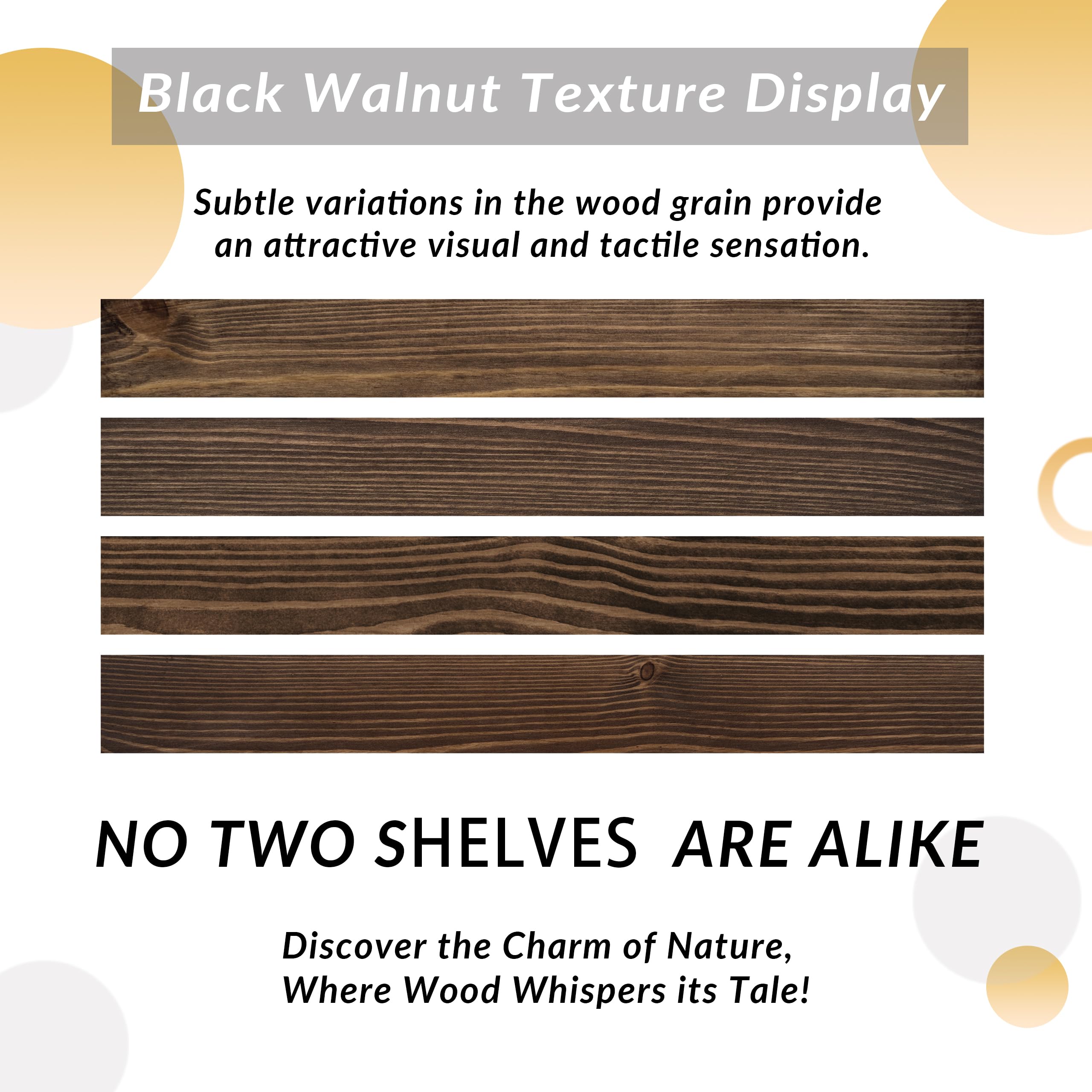 Rustic Floating Shelves 60 inch Long 8 "deep Set of 2, Heavy Duty Wood Wall Mounted Shelves