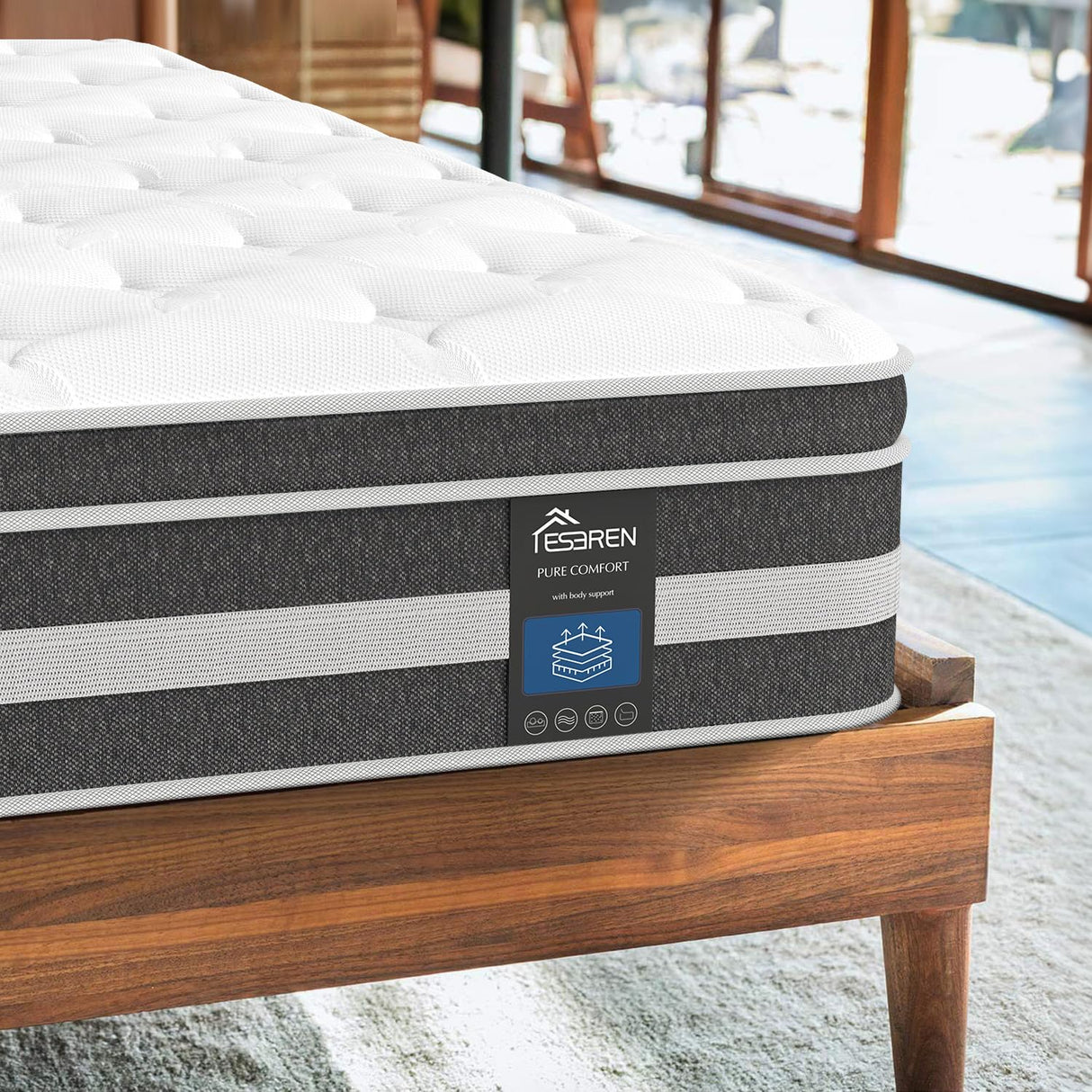 Twin Mattress 12 inch, Breathable Twin Mattress