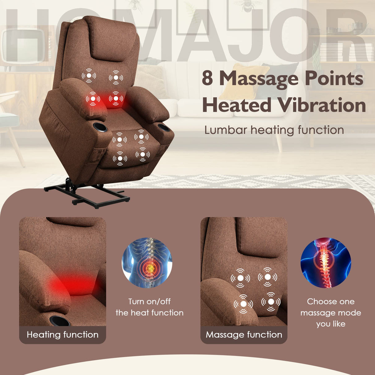 Lift Chairs Recliners for Elderly, Power Lift Recliner, Chair Lifts, Reclining