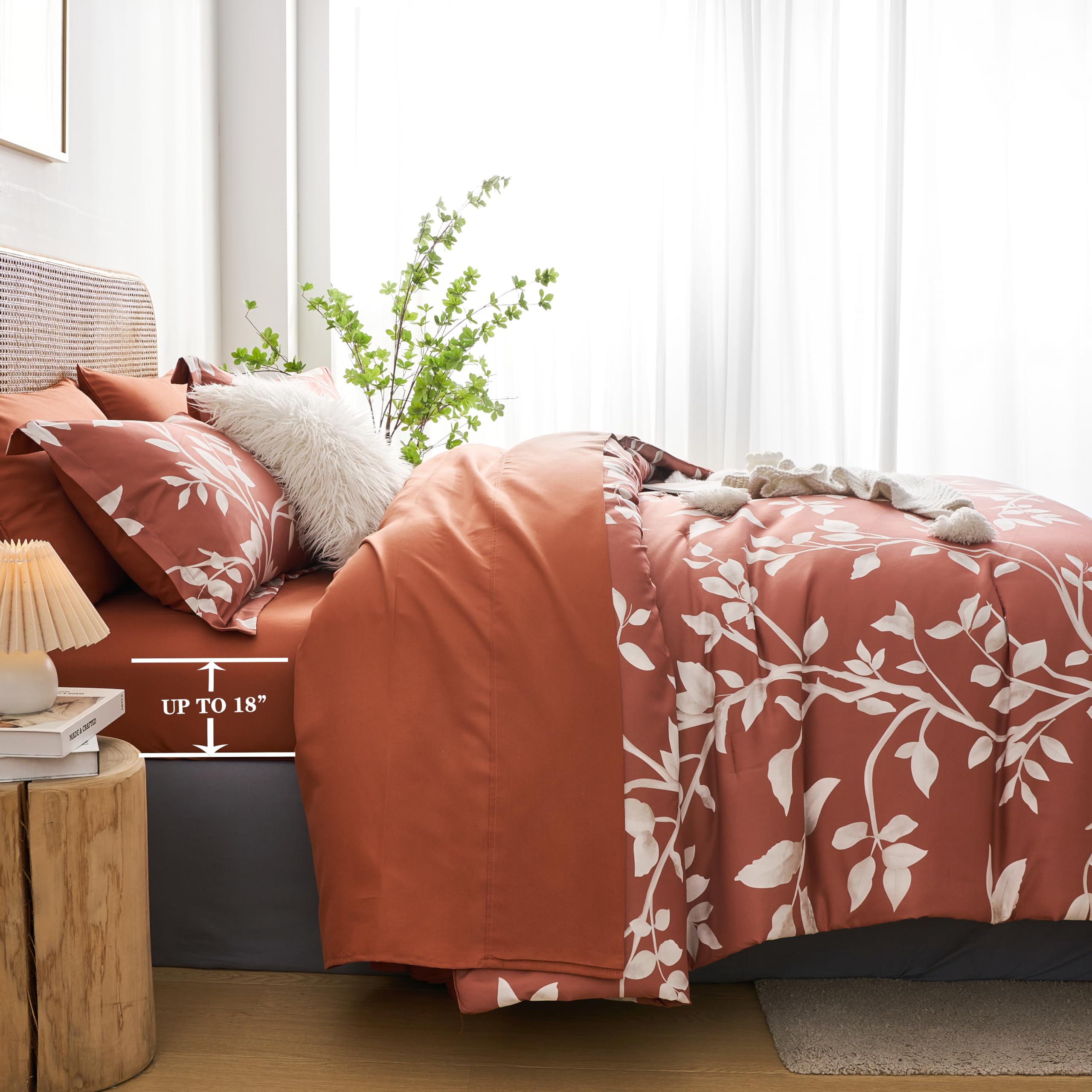 Queen Comforter Set 7 Piece Bed in a Bag