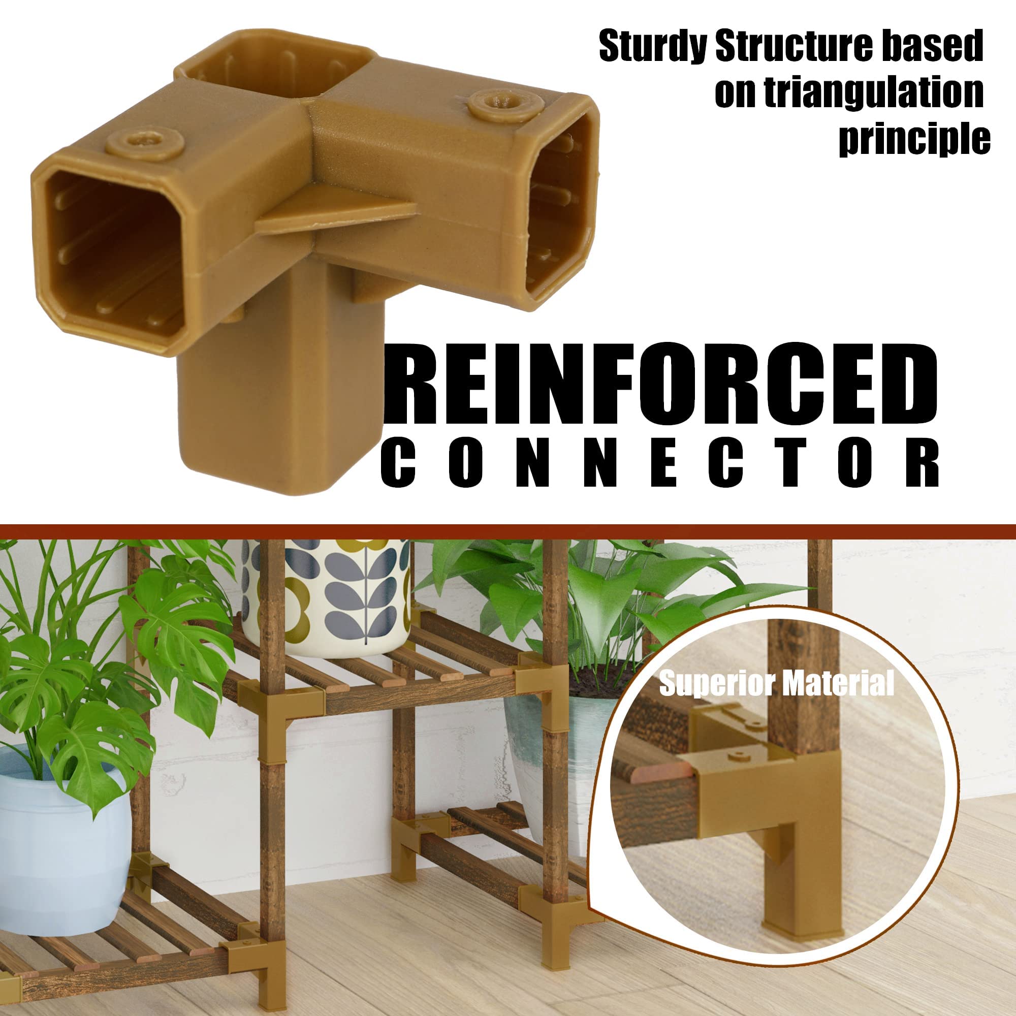 Plant Stand Indoor Outdoor, 11 Tier Reinforced Plant Shelf Multiple Plants