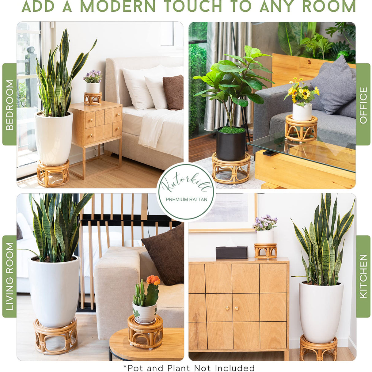 BohoNest Set of 2 Round Indoor Display Risers