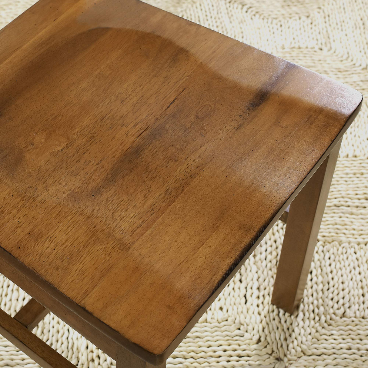 Modern Farmhouse Wood X-Back Armless Dining Chairs Kitchen, Set of 2, Brown