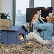 Heated Cat Houses Shelter for Outdoor Cats and Kitty