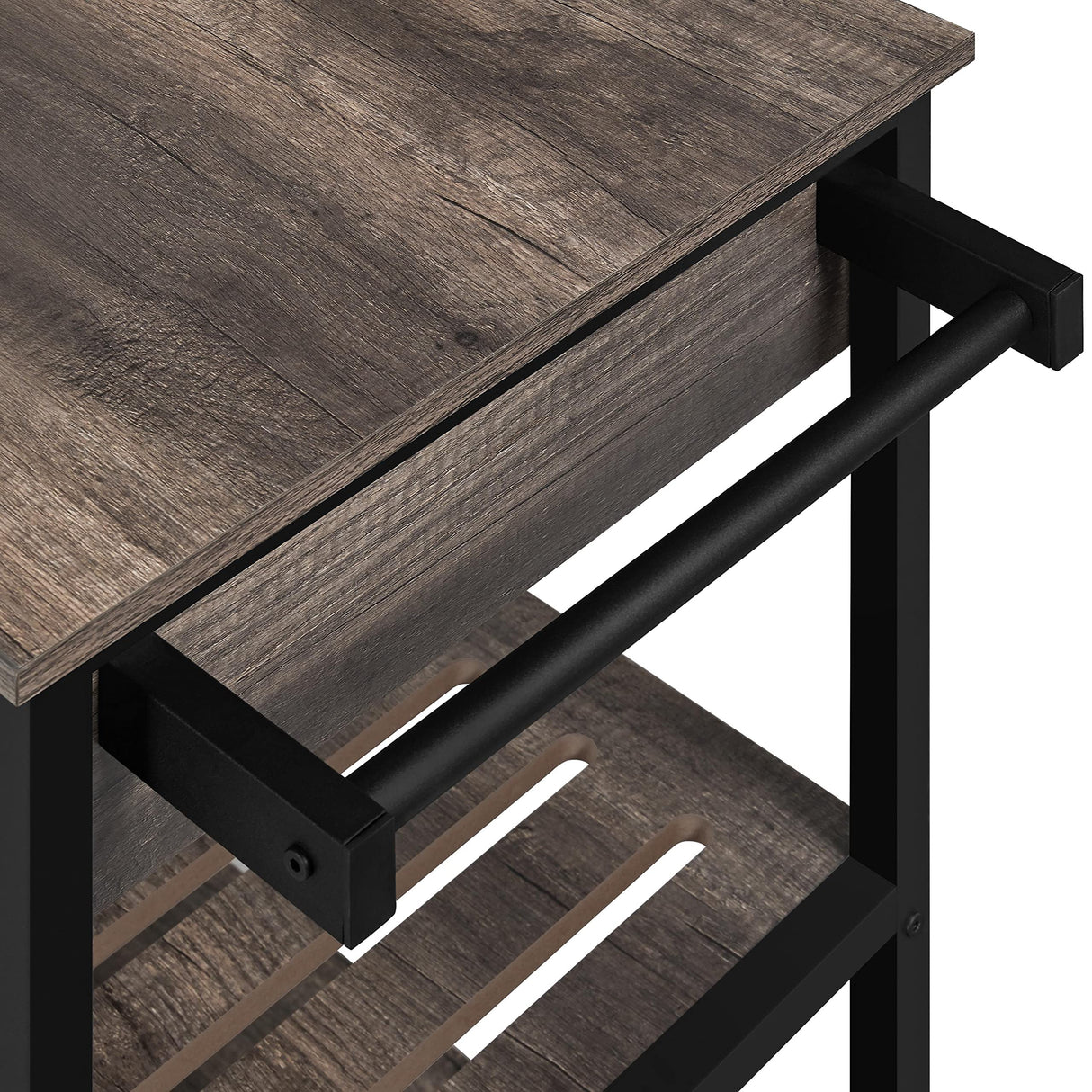 Kitchen Island on Wheels with Storage Drawer & Shelves Kitchen Cart