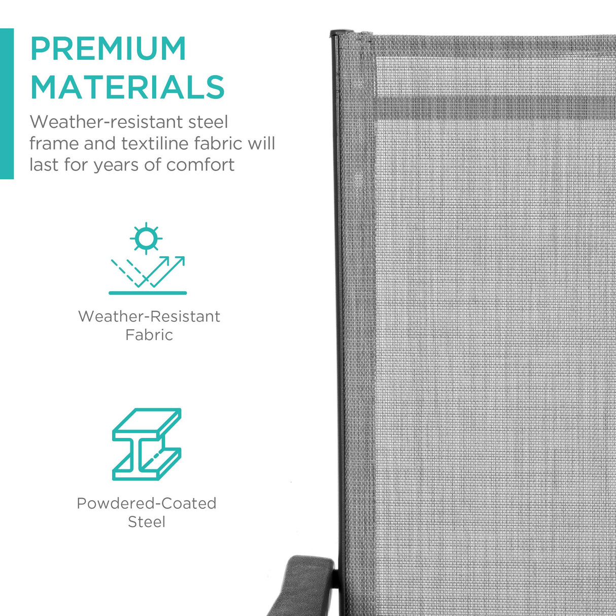 Set of 2 Outdoor Patio Chaise Chair Reclining Folding Pool Lounger