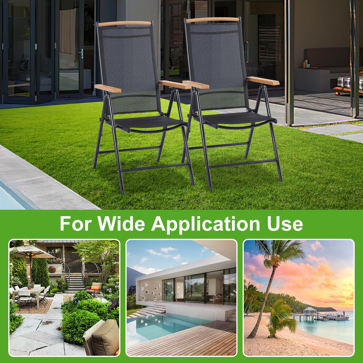 Patio Dining Chairs Set of 2