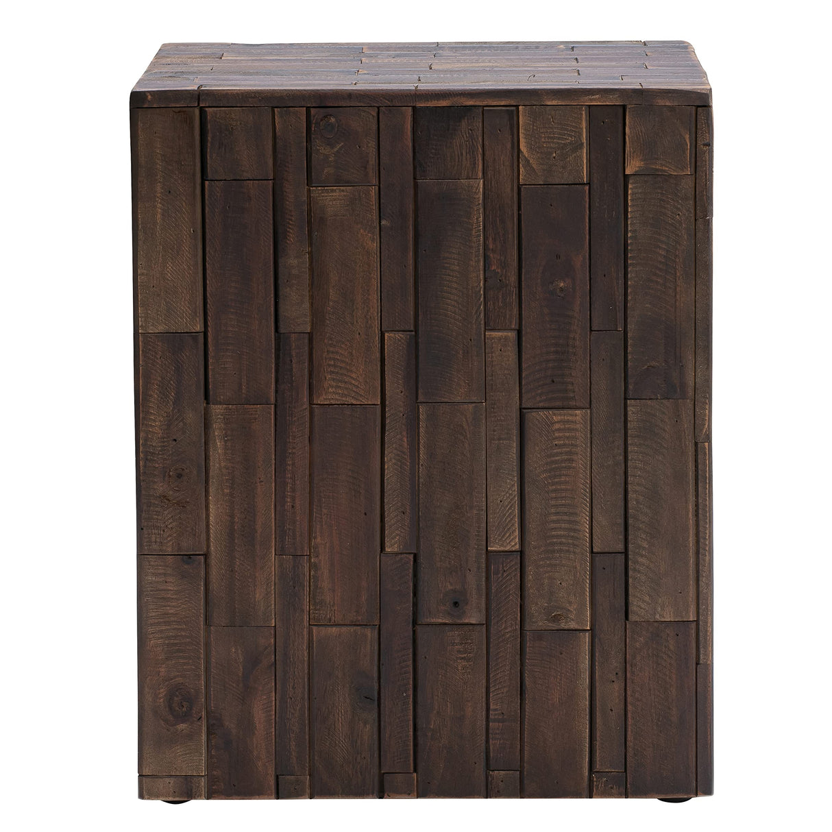 FSC Certified Indoor/Outdoor Recycled Square Wood Stool and Plant Stand