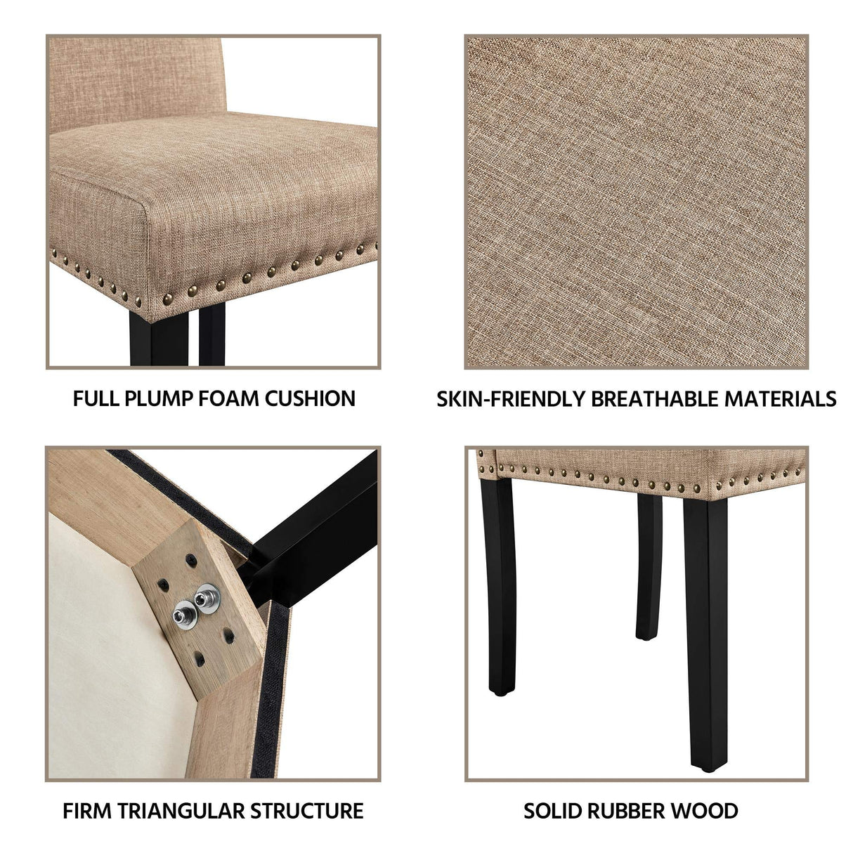 Dining Chairs Upholstered Parsons Chairs Kitchen Living Room