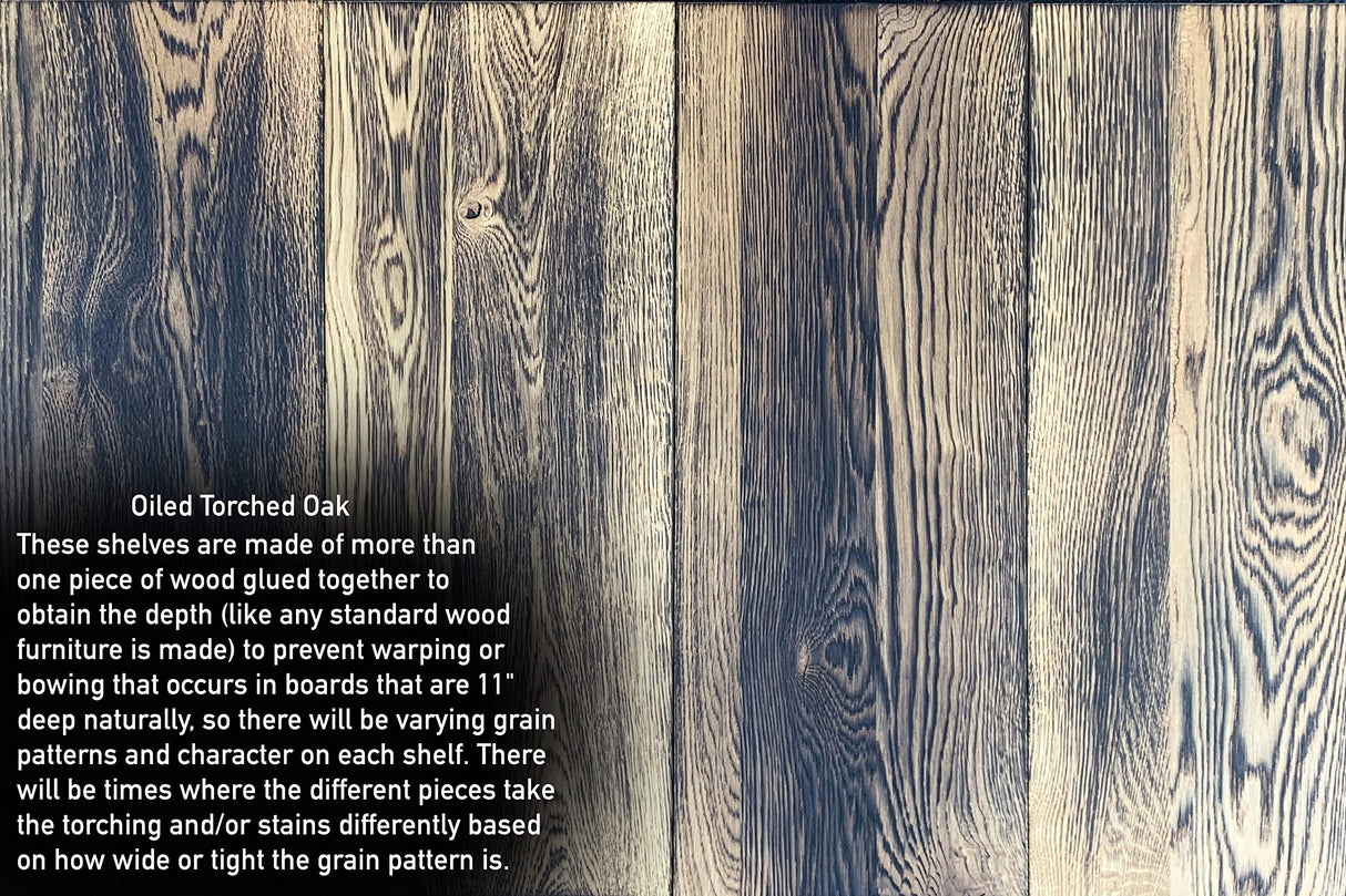 Modern Hardwood Shelves Set of 2 - Made from New Wood Sealed