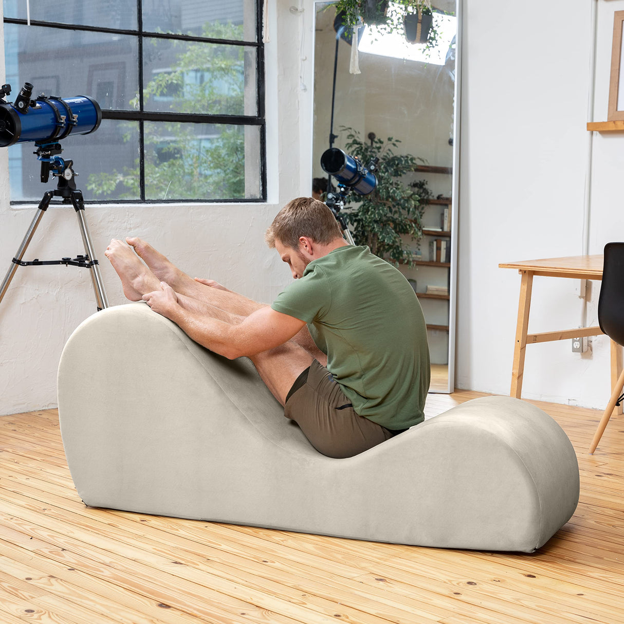 Sleek Chaise Lounge for Yoga-Made in The USA-for Stretching's