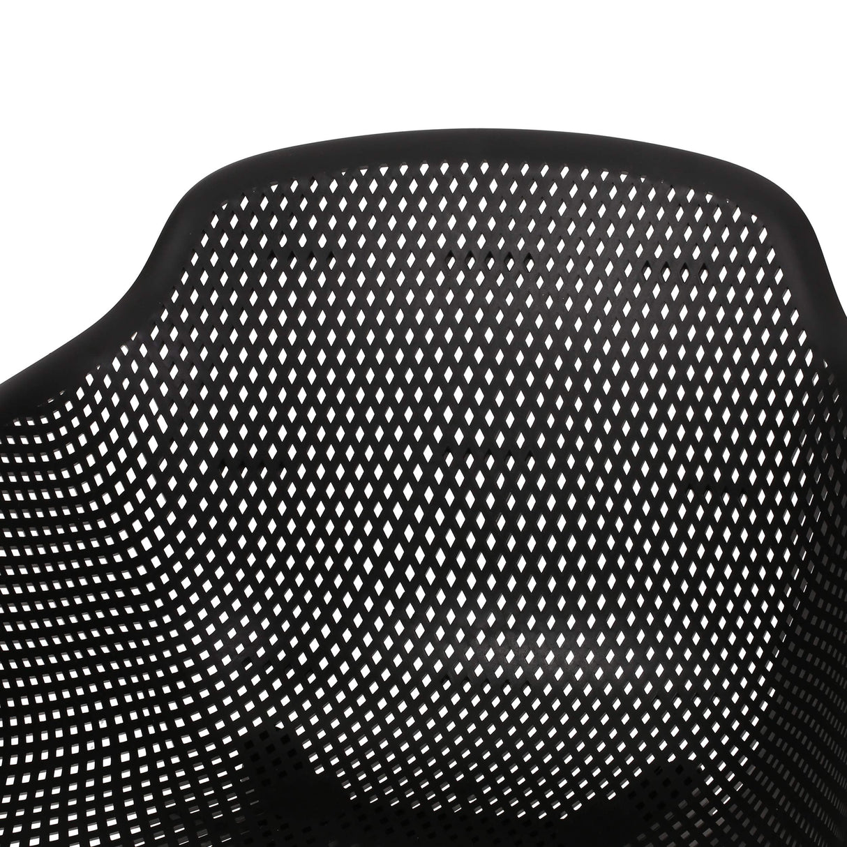 Davina Outdoor Dining Chair (Set of 2), Polypropylene, Black