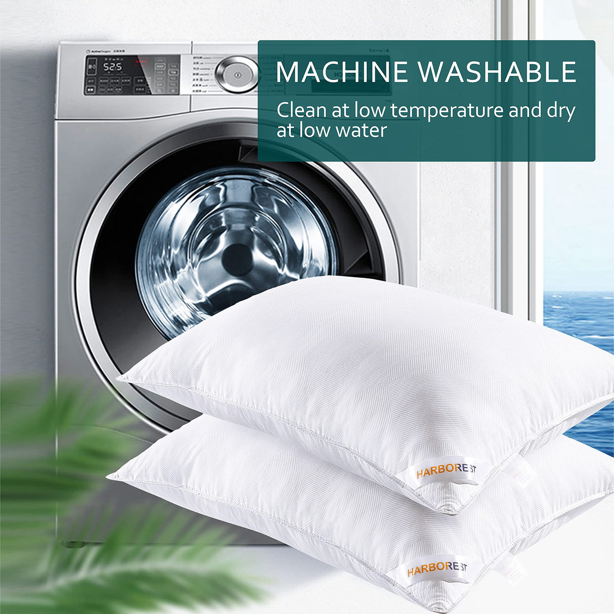 Bed Pillows for Sleeping 2 Pack - Luxury Plush Down Pillows