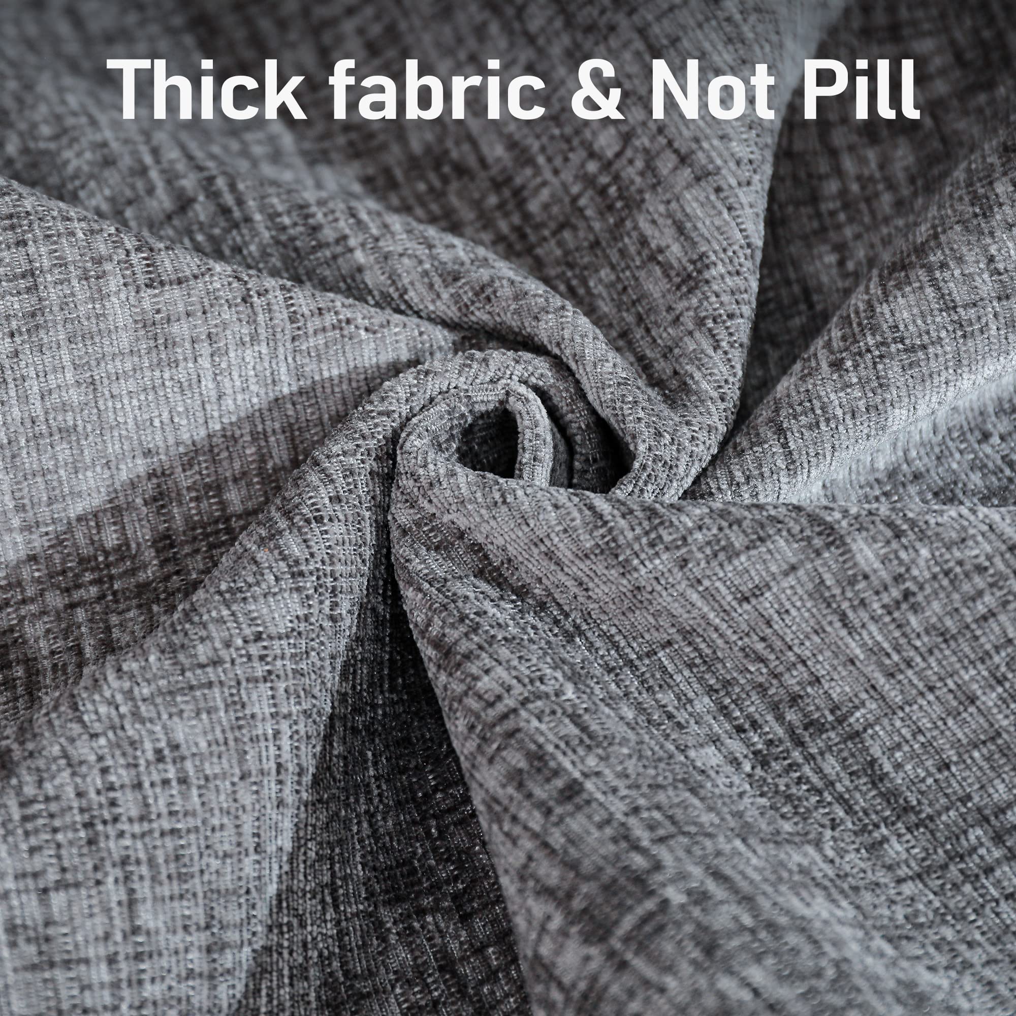 Sectional Sofa Couch Converible - L Shaped Sofa Adult Size with Chenille Fabric