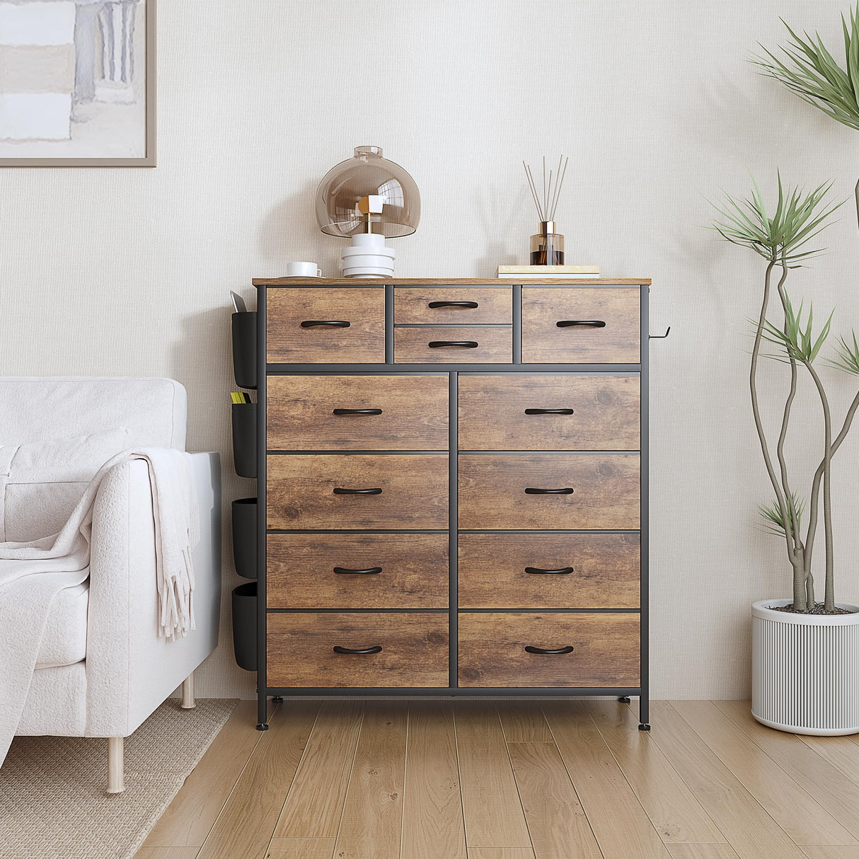 12 Drawers with Side Pockets