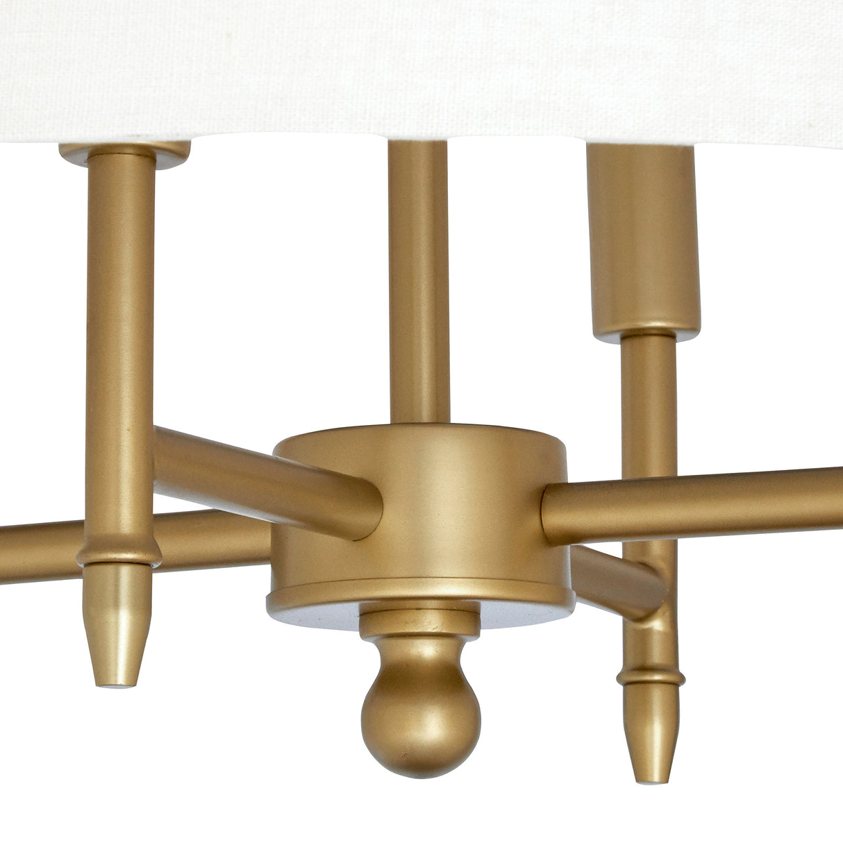 Contemporary Pendant Chandelier with White Shade