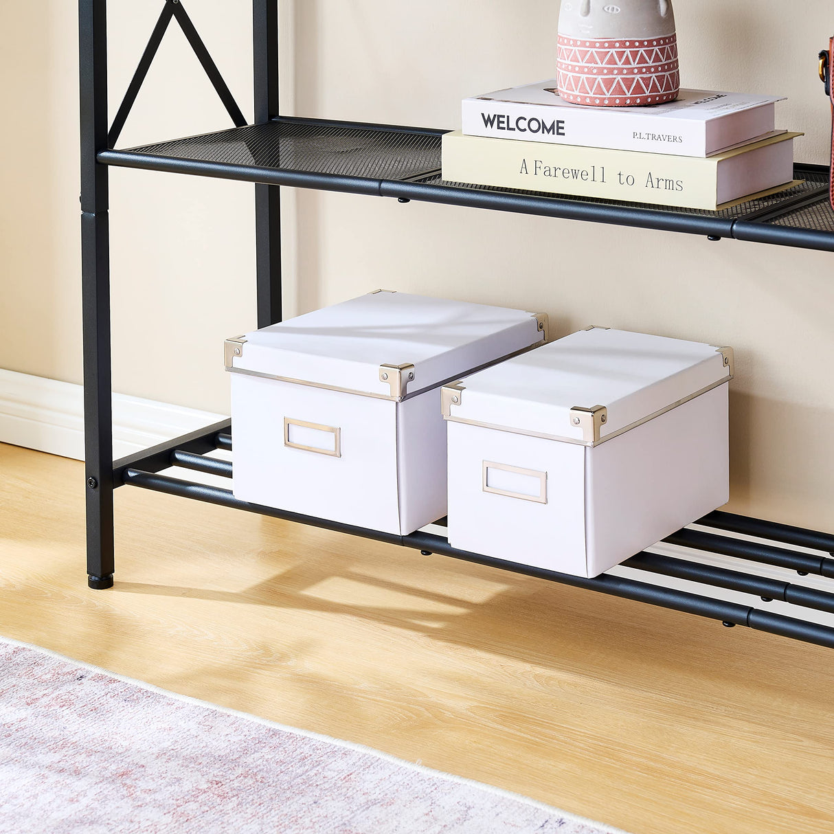 Industrial Console Table, 3 Tier Entryway Table, Hallway Table