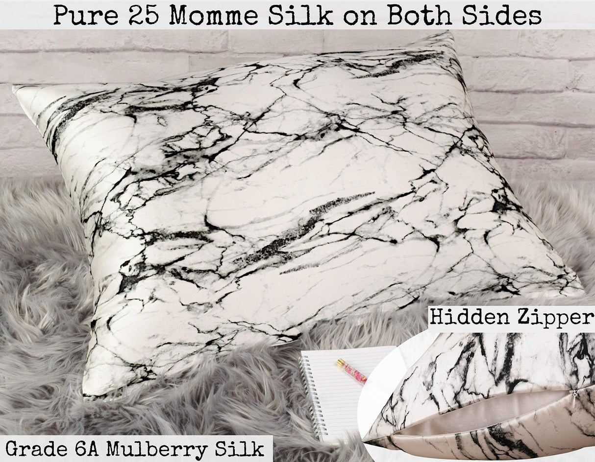 100% Pure Mulberry Silk Pillowcase Premium 25 Momme for Hair and Skin