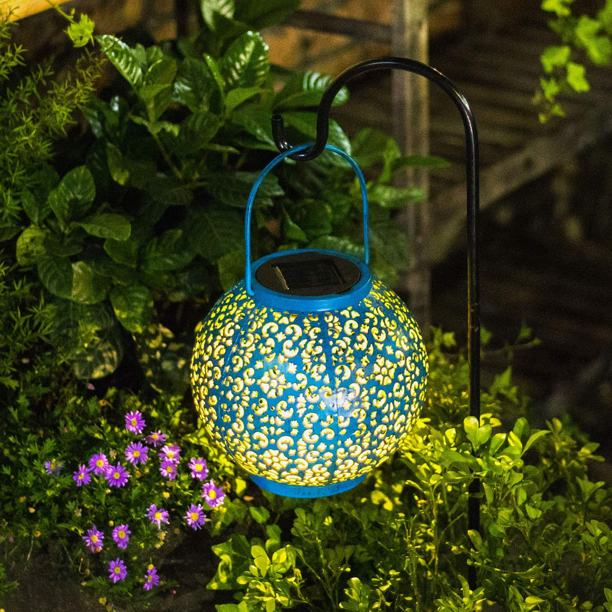 Solar Big Lantern Hanging Garden Lights Waterproof LED Table Lamp