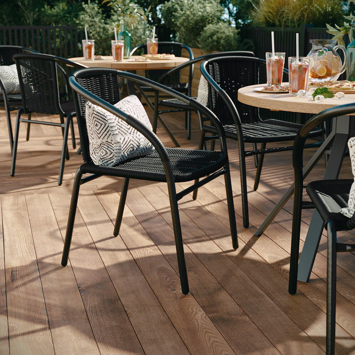 Lila 4 Pack Black Rattan Indoor