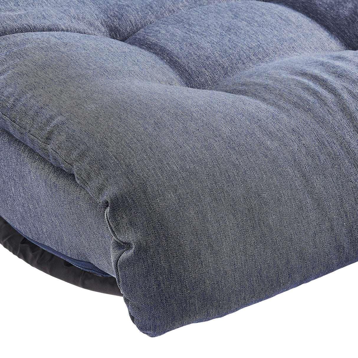 Swivel Foam Lounge Chair - with Headrest, Adjustable, Denim, Blue