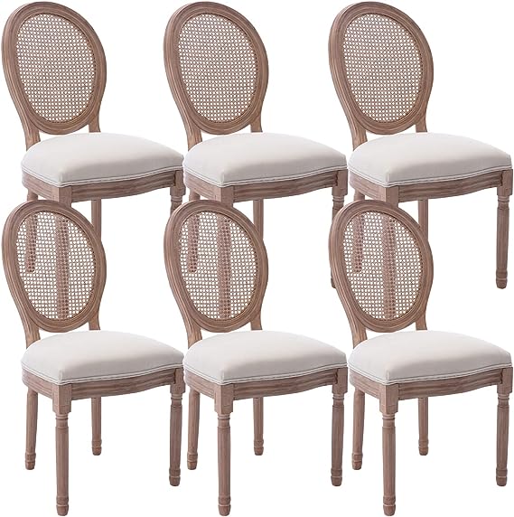 French Country Dining Chairs Set of 6, Farmhouse Dining Chairs