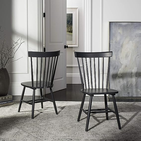 American Homes Collection Parker Country Farmhouse Wood Black