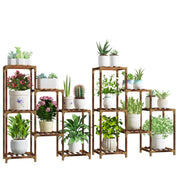 Corner plant stand with 14-tier design for small and large potted plants
