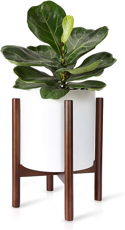 Mid-Century Modern Wooden Plant Stand – Beechwood Flower Pot Holder