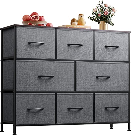 8 Drawer Dresser for Bedroom, Fabric Dresser with Large Storage Drawer Unit for Entryway