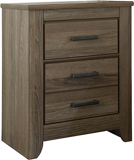 Trinell Rustic 2 Drawer Nightstand