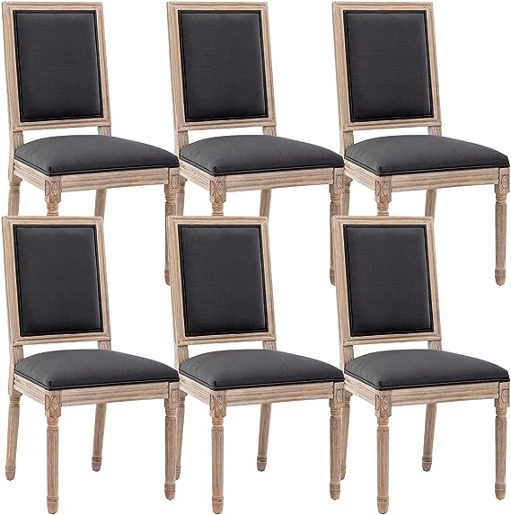 French Country Dining Chairs Set of 6, Farmhouse Dining Chairs