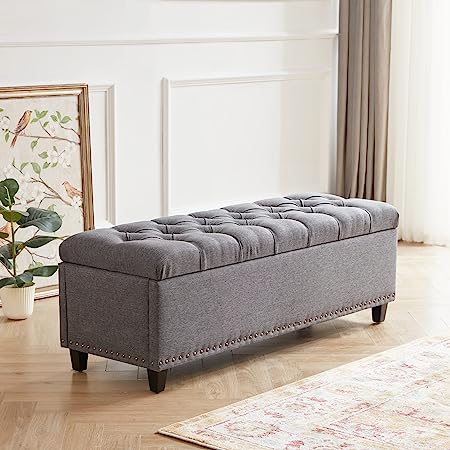Ottoman with Storage,50.8-inch Storage Bench