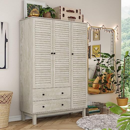 Armoire Wardrobe Closet with Hanging Rod