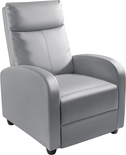Recliner Chair Padded Seat Pu Leather for Living Room Single Sofa