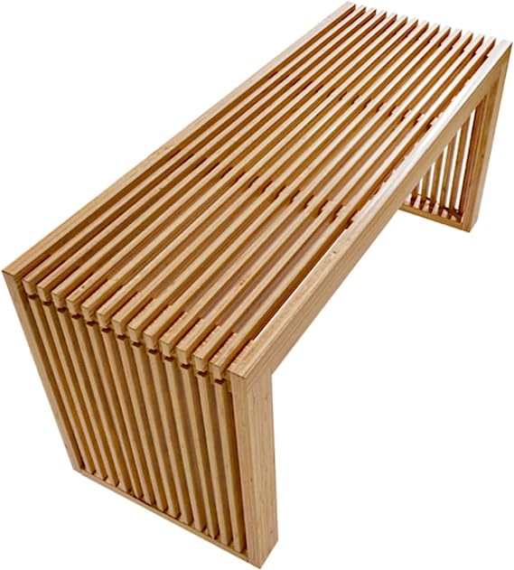 Bamboo Dining Bench, Indoor Storage Bench Wood
