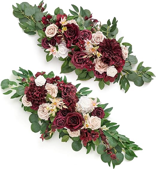 Wedding Artificial Arch Floral Arrangements 2pcs
