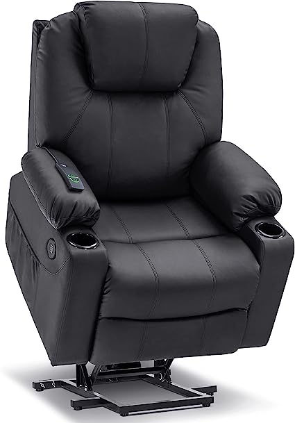 ThermaLift Power Lift Recliner Chair – Heat & Vibration, USB & Cup Holders