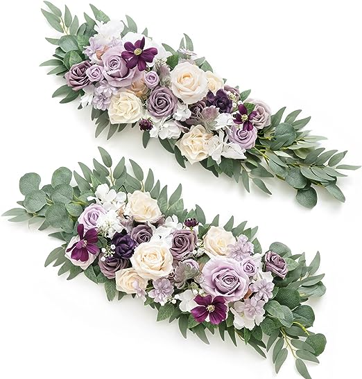 Wedding Artificial Arch Floral Arrangements 2pcs