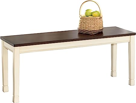 Owingsville Modern Farmhouse Dining Room Bench, Black and Brown