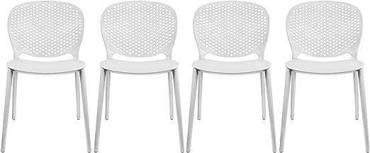 Set of 4 Modern Pool Patio Chairs