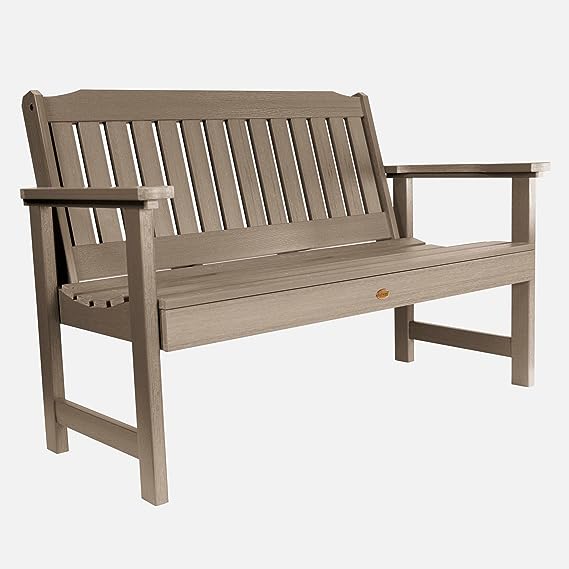 D-BENW2-WHE Lehigh Garden Bench, 4 Feet, White
