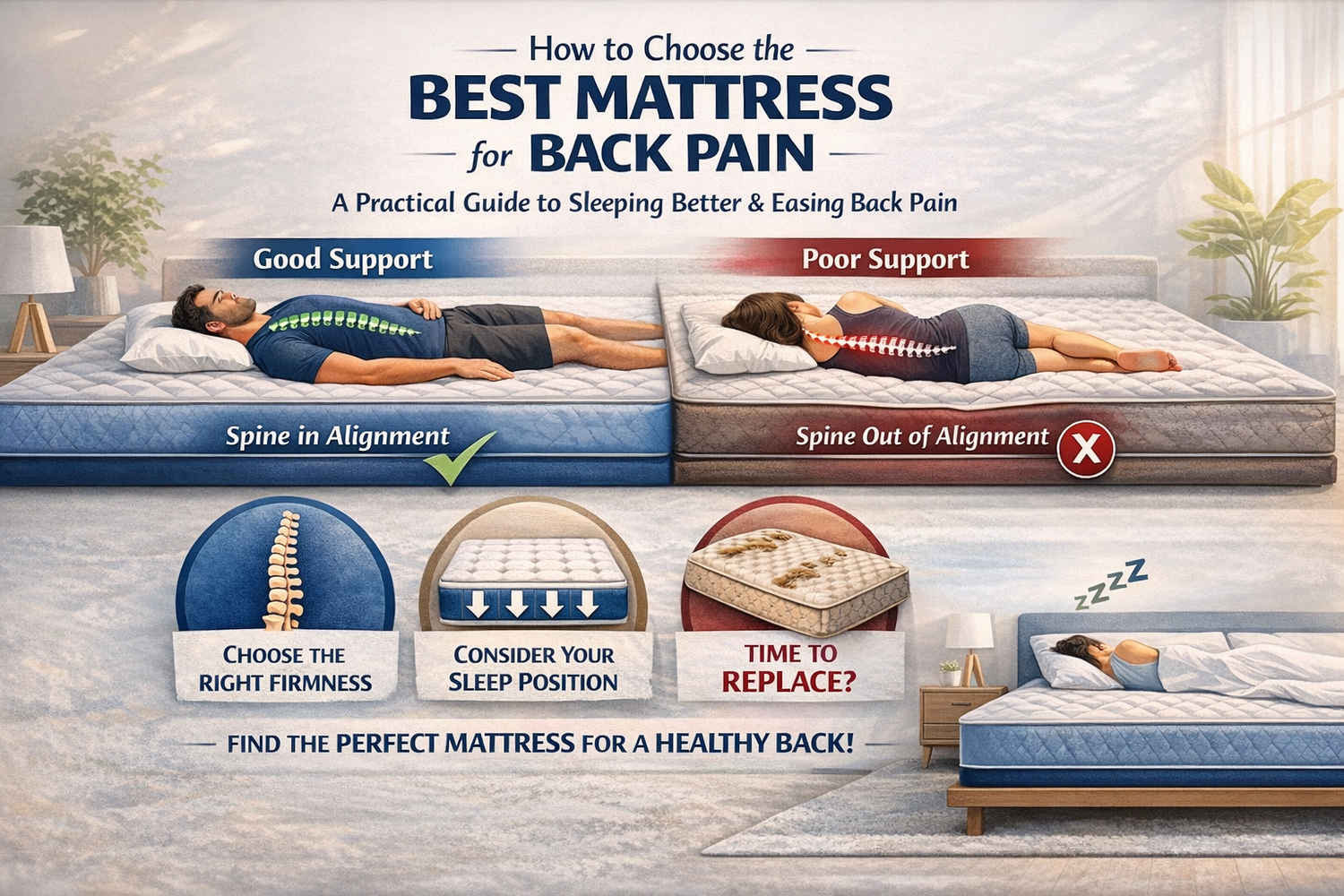 Best Mattress for Back Pain (2026 Guide) | Sleep Better