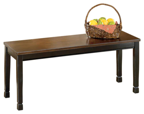 Owingsville Modern Farmhouse Dining Room Bench, Black and Brown