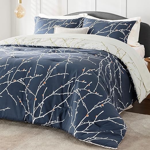 Boho Comforter Set Queen - 7 Pieces Bedding Sets Queen Bed in a Bag