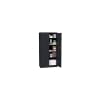 36" W Steel 5-Shelf Cabinet, Black