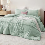 Full Comforter Set with Sheets - 4 Pieces Soft Navy Blue Bedding Sets