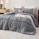 Full Comforter Set with Sheets - 4 Pieces Soft Navy Blue Bedding Sets