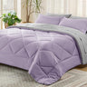 Burgundy Queen Comforter Set - 7 Pieces Reversible Queen Bed in a Bag Queen Bed Set