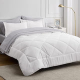 King Size Comforter Set - 7 Pieces Reversible King Bed in a Bag